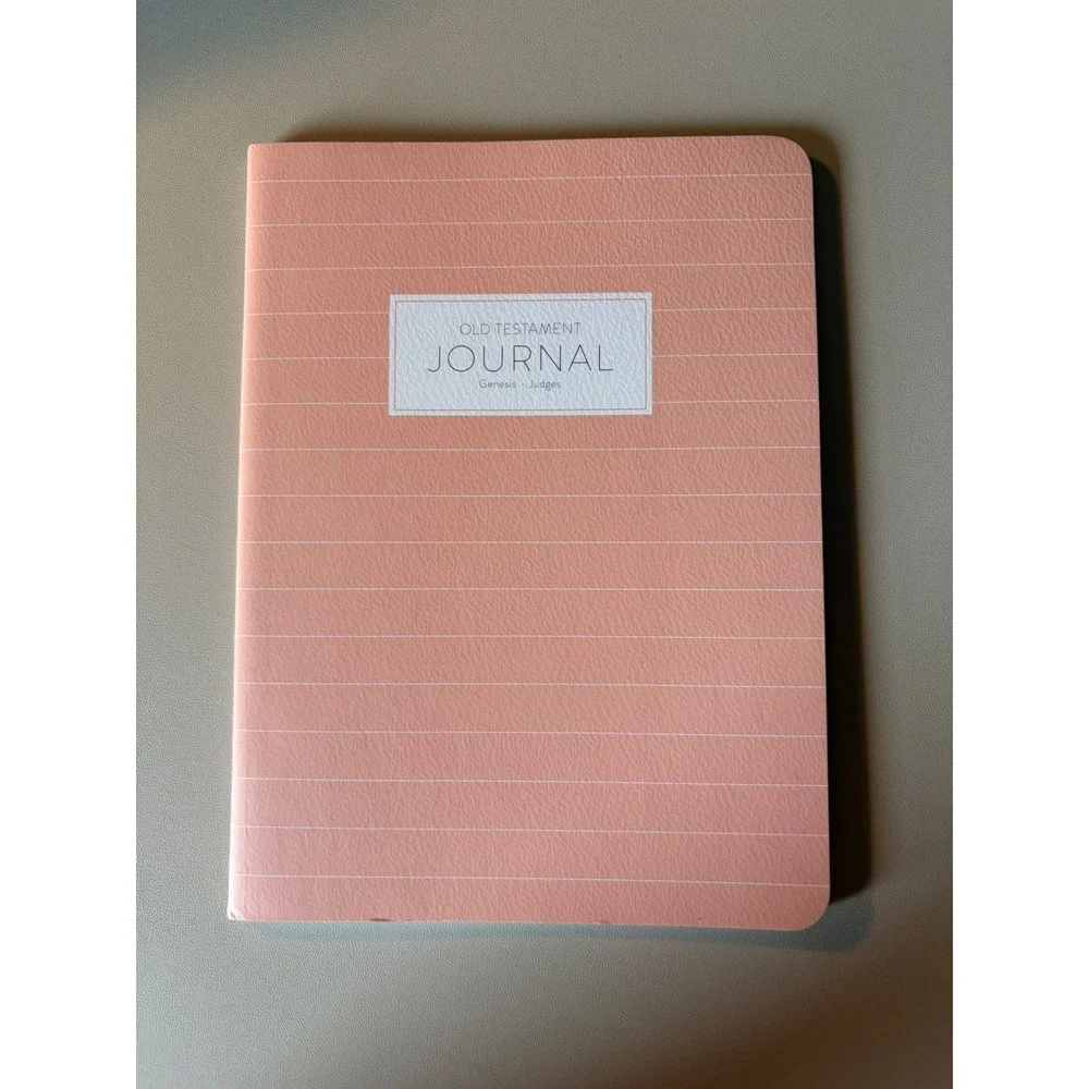 Old Testament Bible Study Journal Genesis - Judges Peach Softcover Notebook